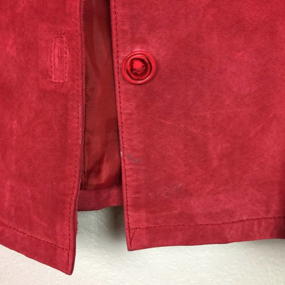 Red Suede Women's Blazer - Picture 2 of 9